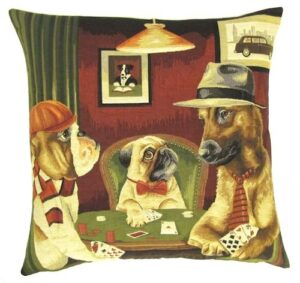 dogs playing poker