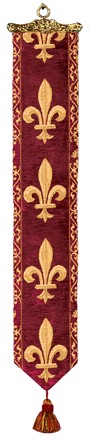 bell pull Fleur d Lys red